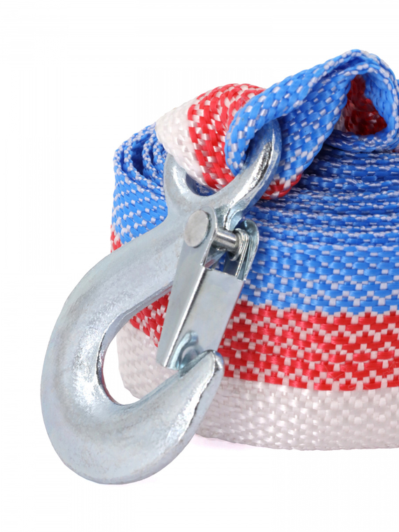Трос буксировочный лента (4,5 м 3,5 т.) петля/крюк 