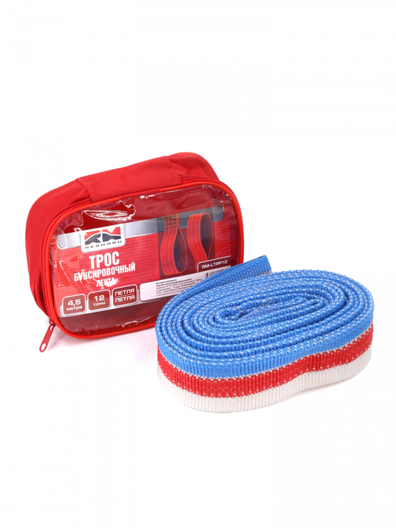Трос буксировочный лента (4,5 м 12 т.) петля/петля 