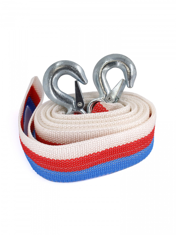 Трос буксировочный лента (4,5 м 5 т.) крюк/крюк 