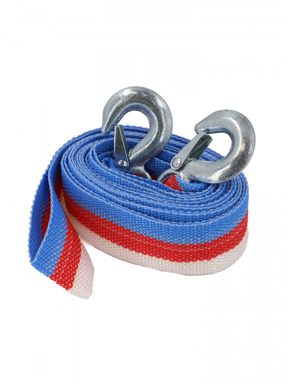 Трос буксировочный лента (4,5 м 5 т.) крюк/крюк 
