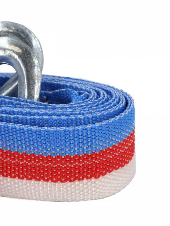 Трос буксировочный лента (4,5 м 5 т.) крюк/крюк 