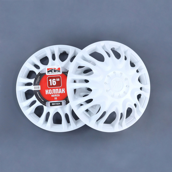 Колпак колеса R16 Г-3302 Х5 перед. белый (пруж) кт 2 шт. REDMARK