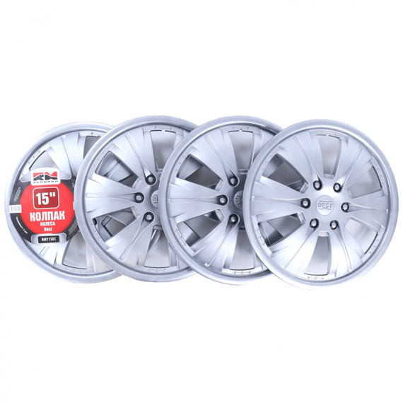 Колпак колеса R15 Бест (пруж) кт 4 шт. (2+2) REDMARK