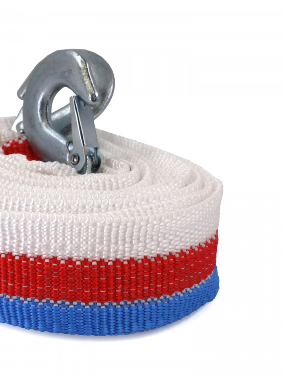 Трос буксировочный лента (4,5 м 12 т.) крюк/крюк 