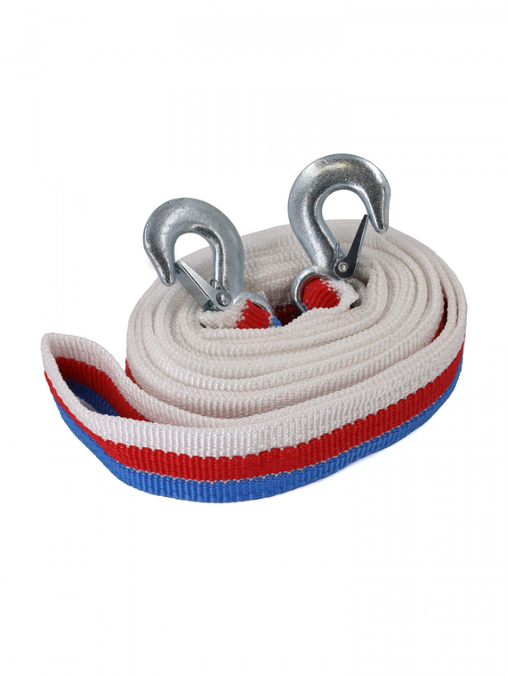Трос буксировочный лента (4,5 м 12 т.) крюк/крюк 