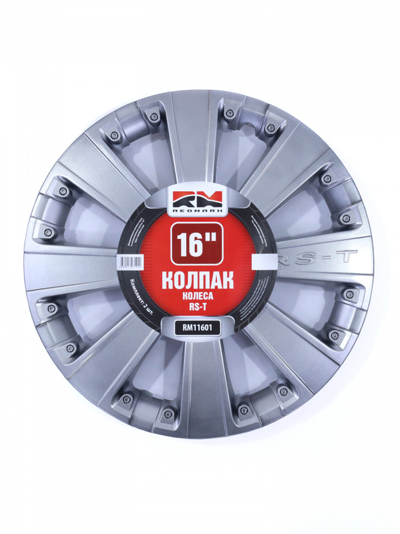 Колпак колеса R16 RS-T иномарки (пруж) кт 2 шт. REDMARK