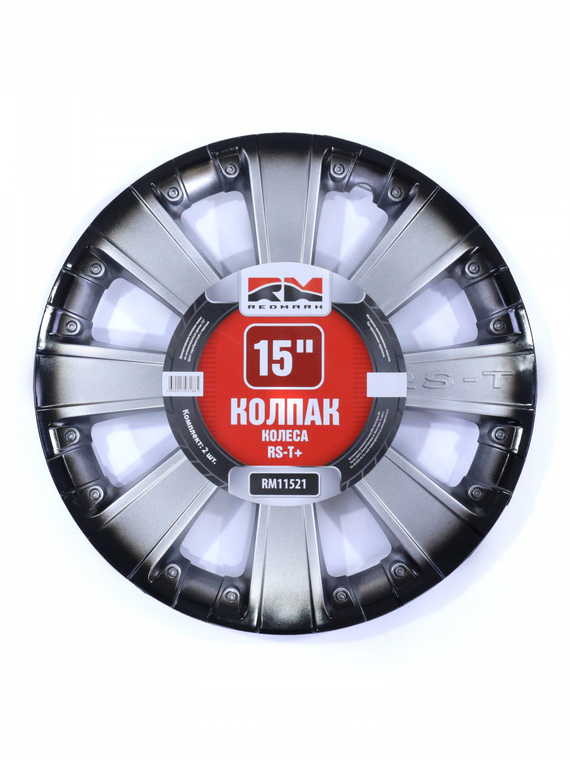 Колпак колеса R15 RS-T+ (пруж) кт 4 шт. (2+2) REDMARK