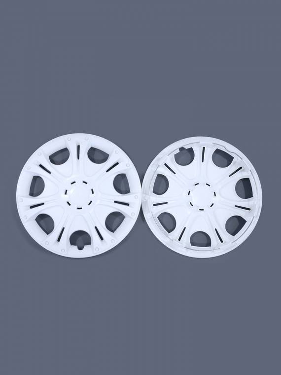 Колпак колеса R14 Лотус белый (пруж) кт 4 шт.(2+2) REDMARK