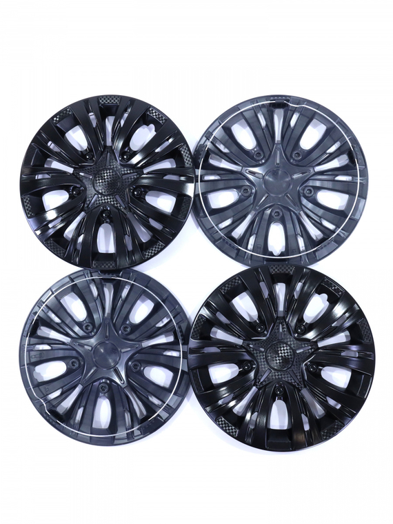 Колпак колеса R13 Лион черный глянец (пруж) кт 4 шт.(2+2) REDMARK