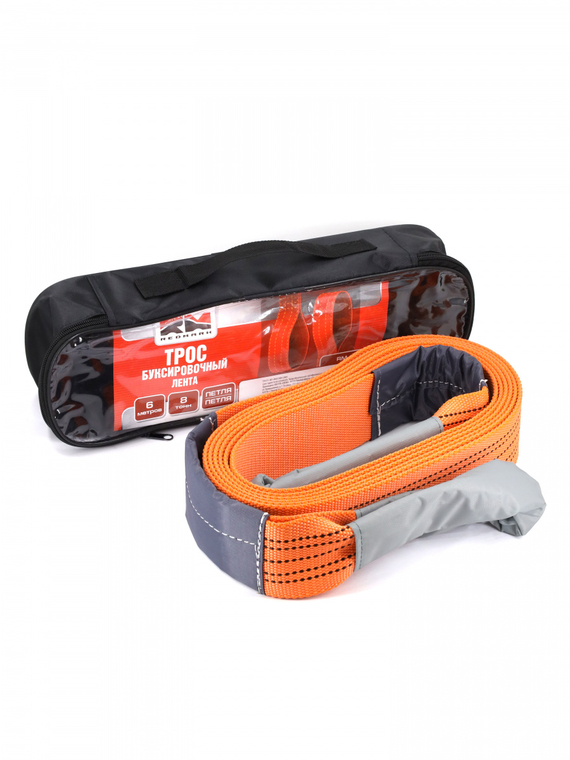 Трос буксировочный лента (6 м 8 т.) петля/петля 