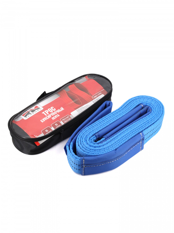 Трос буксировочный лента (5 м 5 т.) петля/петля 