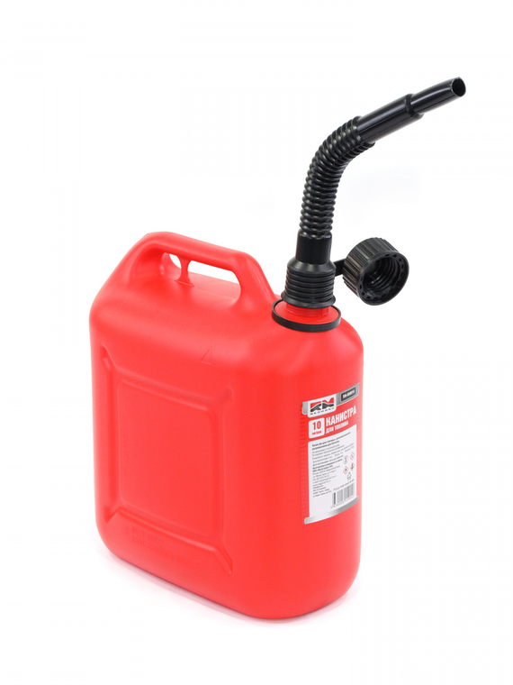 Канистра 10 л (п/эт.) под ГСМ с заливным устройством (красная)