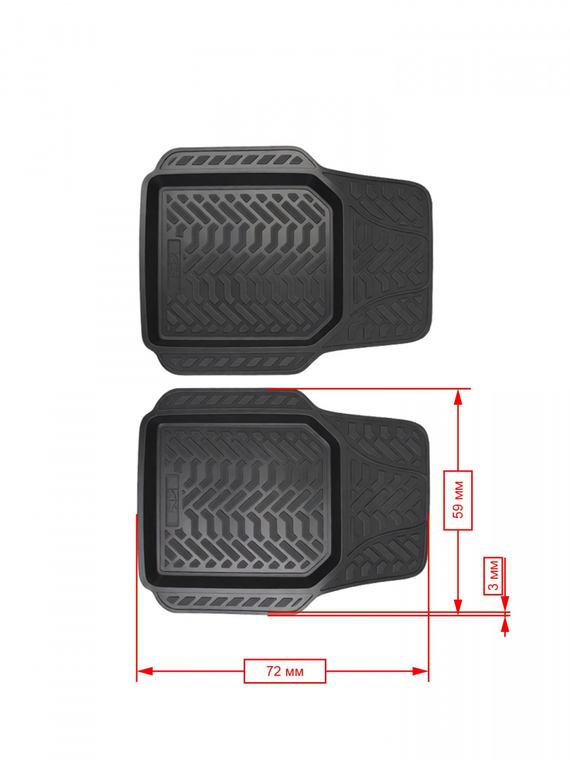 Коврики внутрисалонные универсальные кт. передние (полиуретан) 