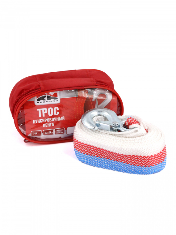 Трос буксировочный лента (5 м 3,5 т.) петля/крюк