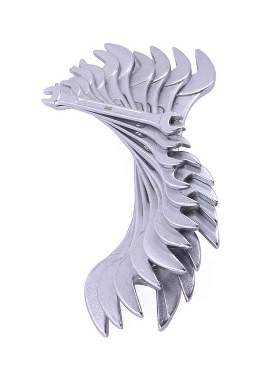 Набор ключей рожковых 12шт. (кт.)(6X7, 8X9,10X11, 12X13, 14X15, 16X17, 18X19, 20X22, 21X23, 24X27, 2