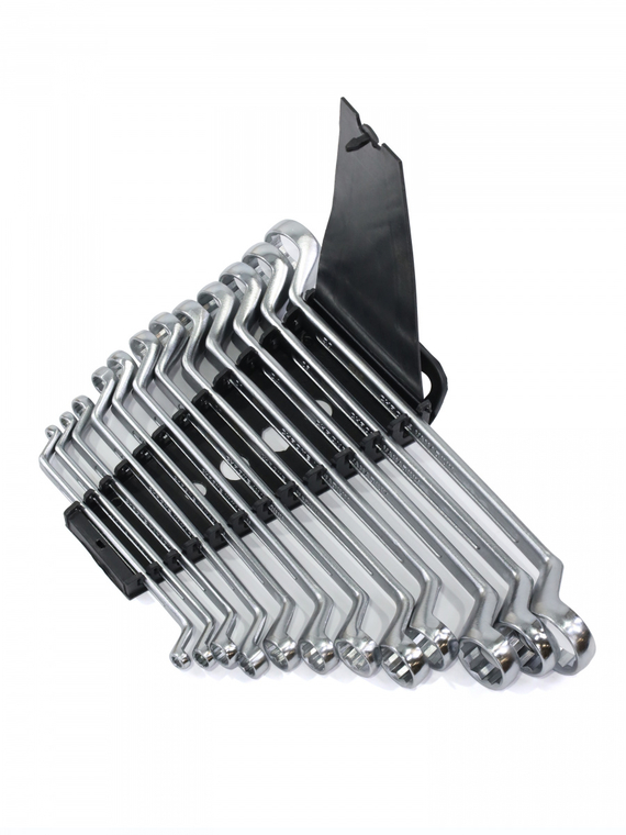 Набор ключей накидных 12 шт.(6х7 - 30х32 мм) пластик.холдер 