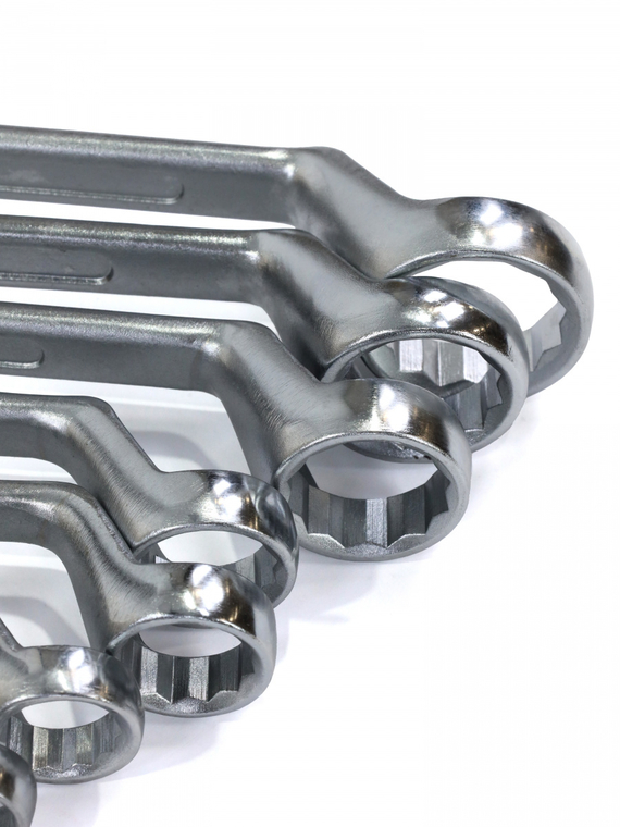 Набор ключей накидных 12 шт.(6х7 - 30х32 мм) пластик.холдер 