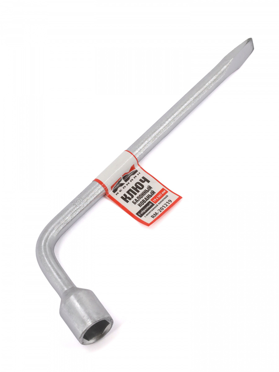 Ключ баллонный кованый Г-образный 19 мм с монтажной лопаткой 