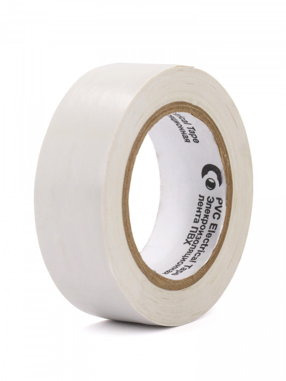 Изолента 19 мм х 10 м, цв. белый 