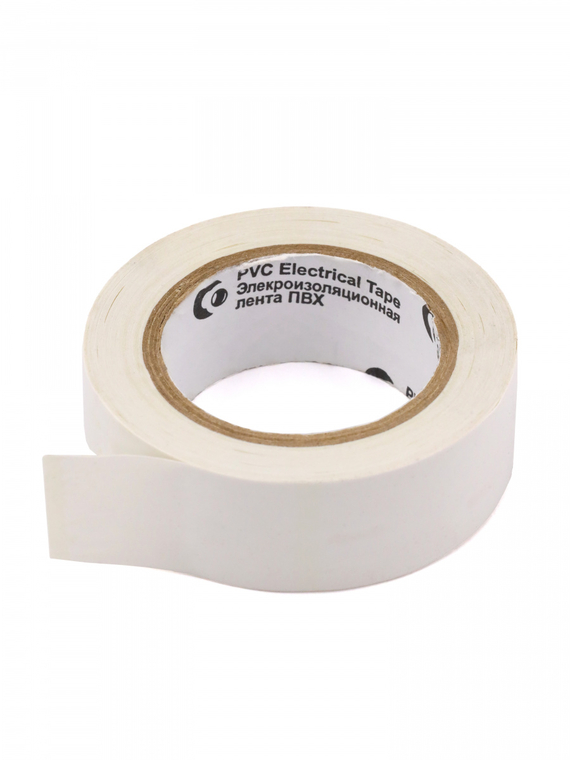 Изолента 19 мм х 10 м, цв. белый 