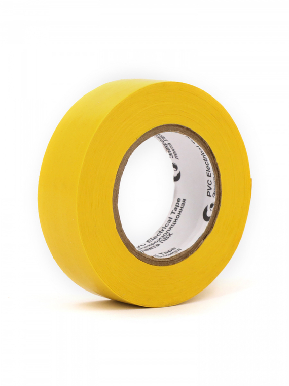Изолента 19 мм х 20 м, цв. желтый 