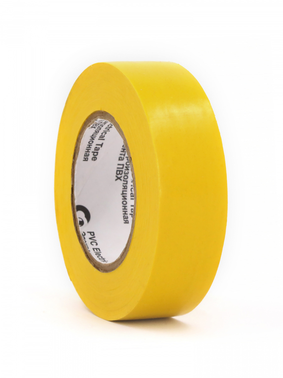 Изолента 19 мм х 20 м, цв. желтый 
