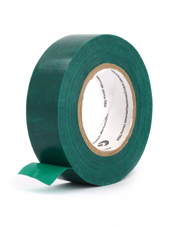 Изолента 19 мм х 20 м, цв. зеленый 