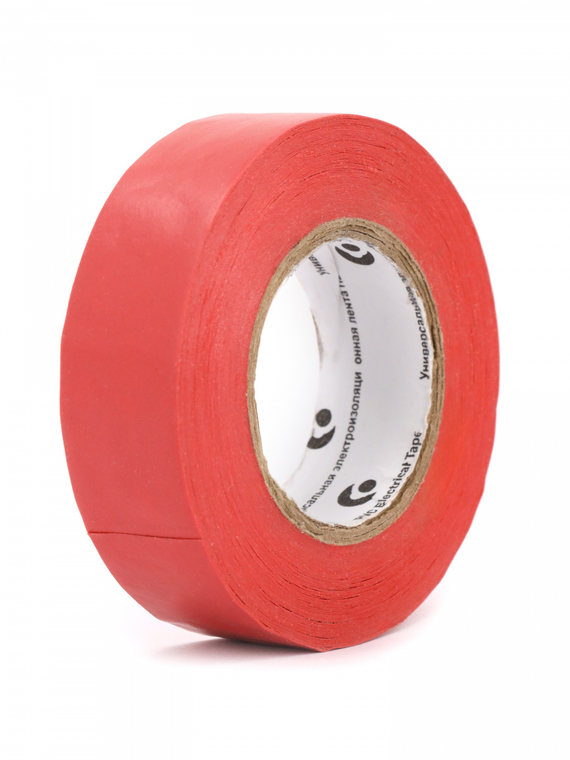 Изолента 19 мм х 20 м, цв. красный 