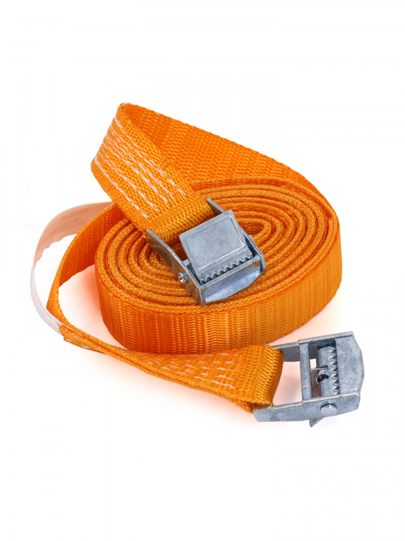 Ремень для крепления багажа (2х25) 2,5м. 0,4т. быстрый зажим 