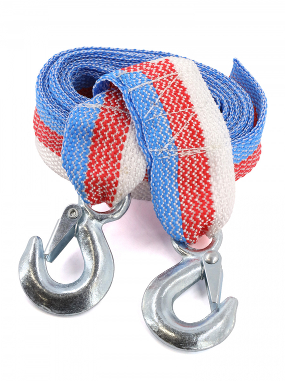 Трос буксировочный лента (4 м 3,5 т.) крюк/крюк 