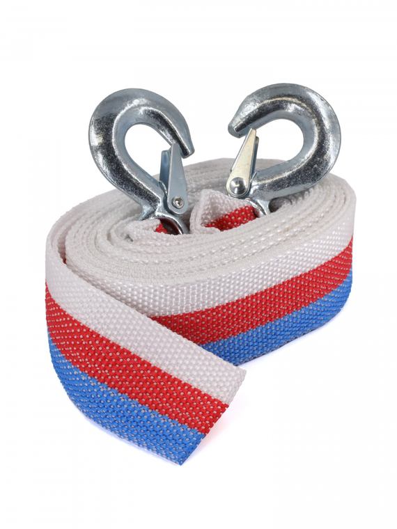 Трос буксировочный лента (4 м 5 т.) крюк/крюк 