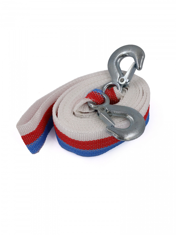 Трос буксировочный лента (5 м 5 т.) крюк/крюк 