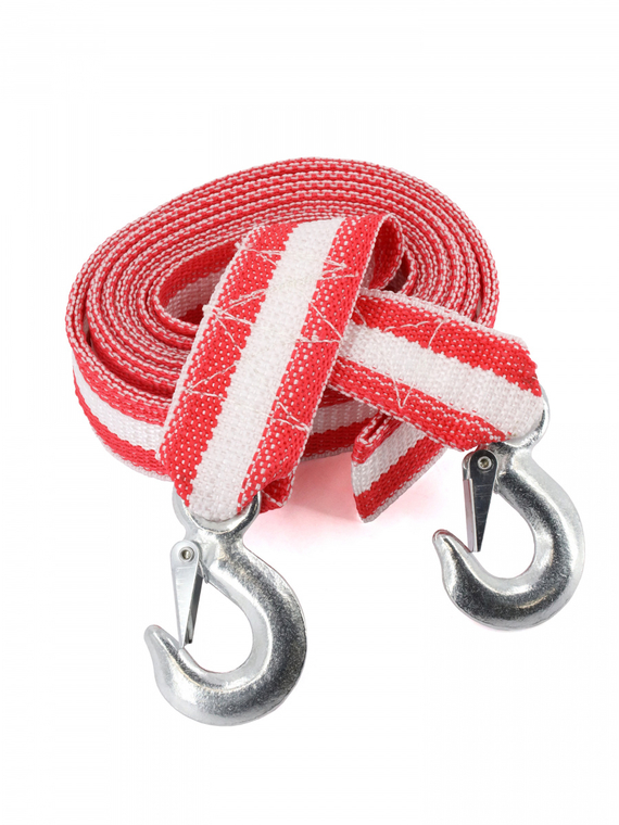 Трос буксировочный лента (5 м 8 т.) крюк/крюк 