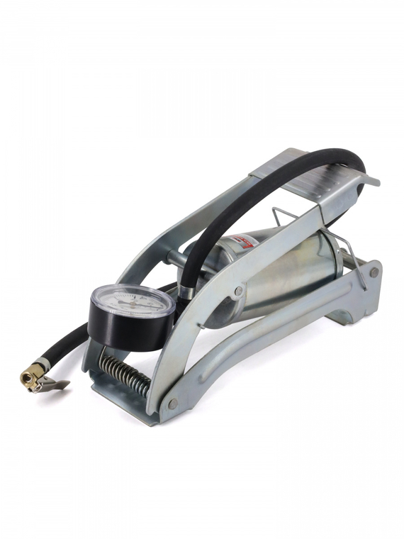 Насос ножной с манометром гальванированный 