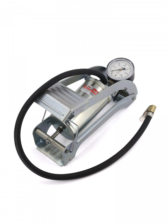 Насос ножной с манометром гальванированный 