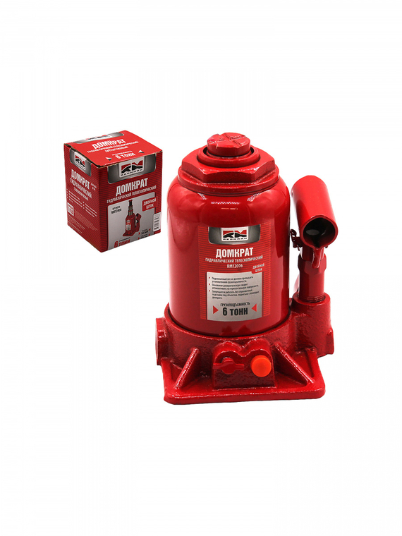 Домкрат гидравлический 6т двухштоковый (высота мин/макс 165/395мм) 
