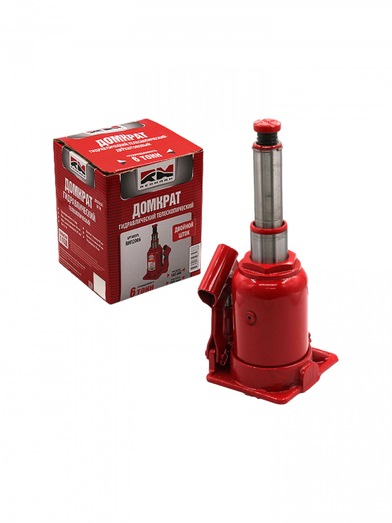 Домкрат гидравлический 6т двухштоковый (высота мин/макс 165/395мм) 