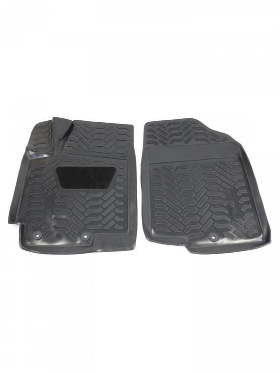 Коврики внутрисалонные Kia Rio III (2011-17) кт. (3D с подпятником) (крепеж) (полиуретан) 