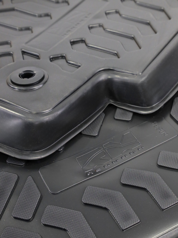 Коврики внутрисалонные Kia Rio III (2011-17) кт. (3D с подпятником) (крепеж) (полиуретан) 