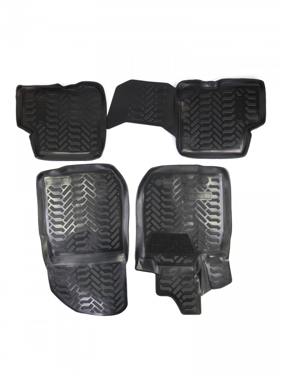 Коврики внутрисалонные Renault Logan I (2006-2014) кт.(3D с подпятн) (крепеж) (полиуретан) 