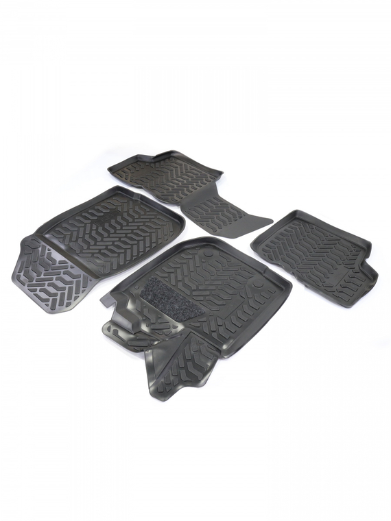 Коврики внутрисалонные Renault Logan II (2014-) кт. (3D с подпятн) (крепеж) (полиуретан) 