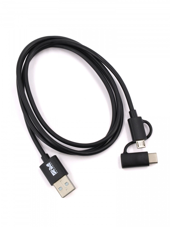 Кабель 2 в 1 USB 2.0 - Type-C -micro (1м) ПВХ REDMARK