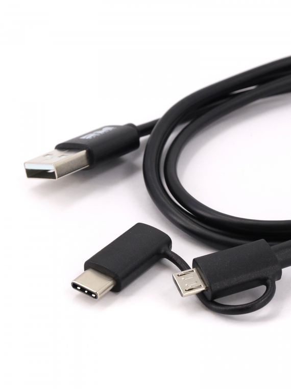 Кабель 2 в 1 USB 2.0 - Type-C -micro (1м) ПВХ REDMARK