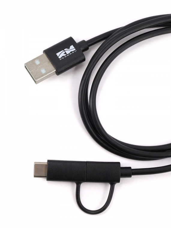 Кабель 2 в 1 USB 2.0 - Type-C -micro (1м) ПВХ REDMARK