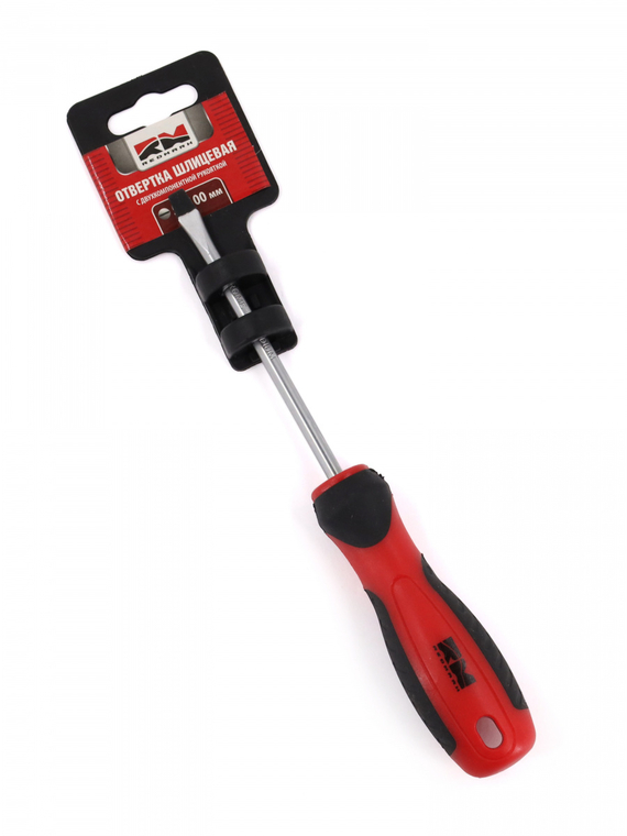 Отвертка шлицевая 5x100 мм c двухкомпонентной рукояткой 