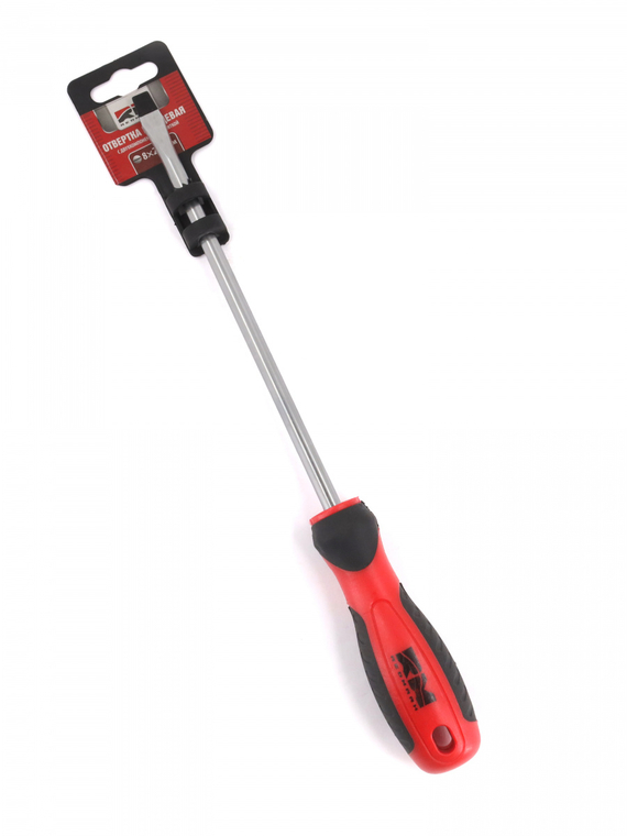 Отвертка шлицевая 8х200 мм c двухкомпонентной рукояткой 