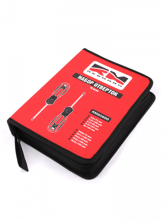 Набор отверток 10 шт. в сумке (3- 8 мм, PH0-PH3) 