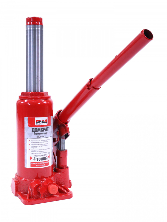 Домкрат гидравлический 4т.с перепускным клапаном (высота мин/макс 180/340мм) 