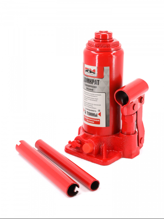 Домкрат гидравлический 4т.с перепускным клапаном (высота мин/макс 180/340мм) (в кейсе) 