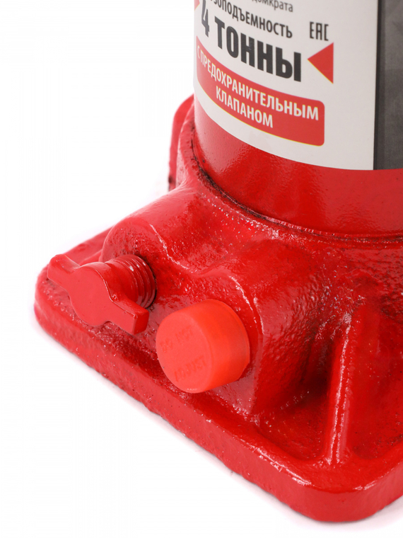 Домкрат гидравлический 4т.с перепускным клапаном (высота мин/макс 180/340мм) (в кейсе) 